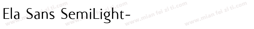 Ela Sans SemiLight字体转换